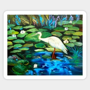 Snowy Egret Sticker